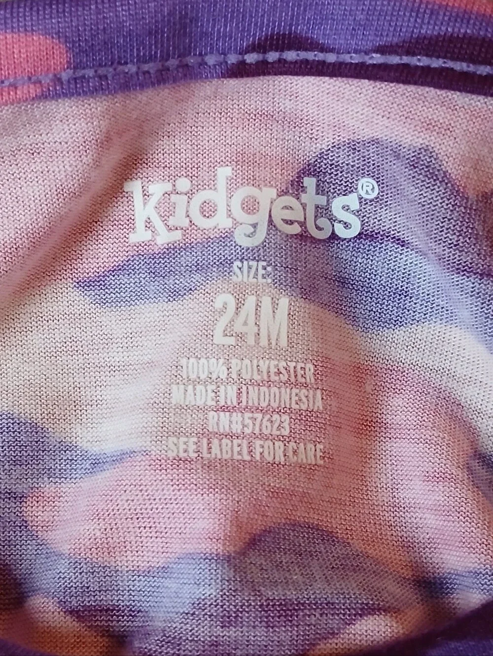 Kidgets Girls NWT Purple Pink Camo Heart Long Sleeve & Leggings Set - Size 24M